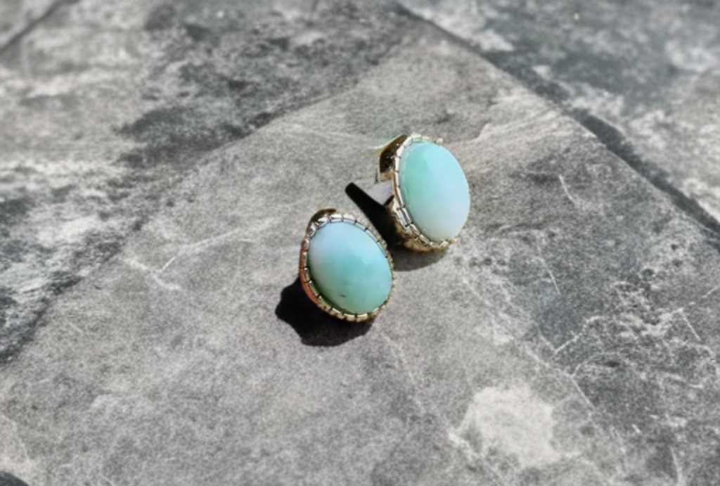 LARIMAR STERLING SILVER STUDS