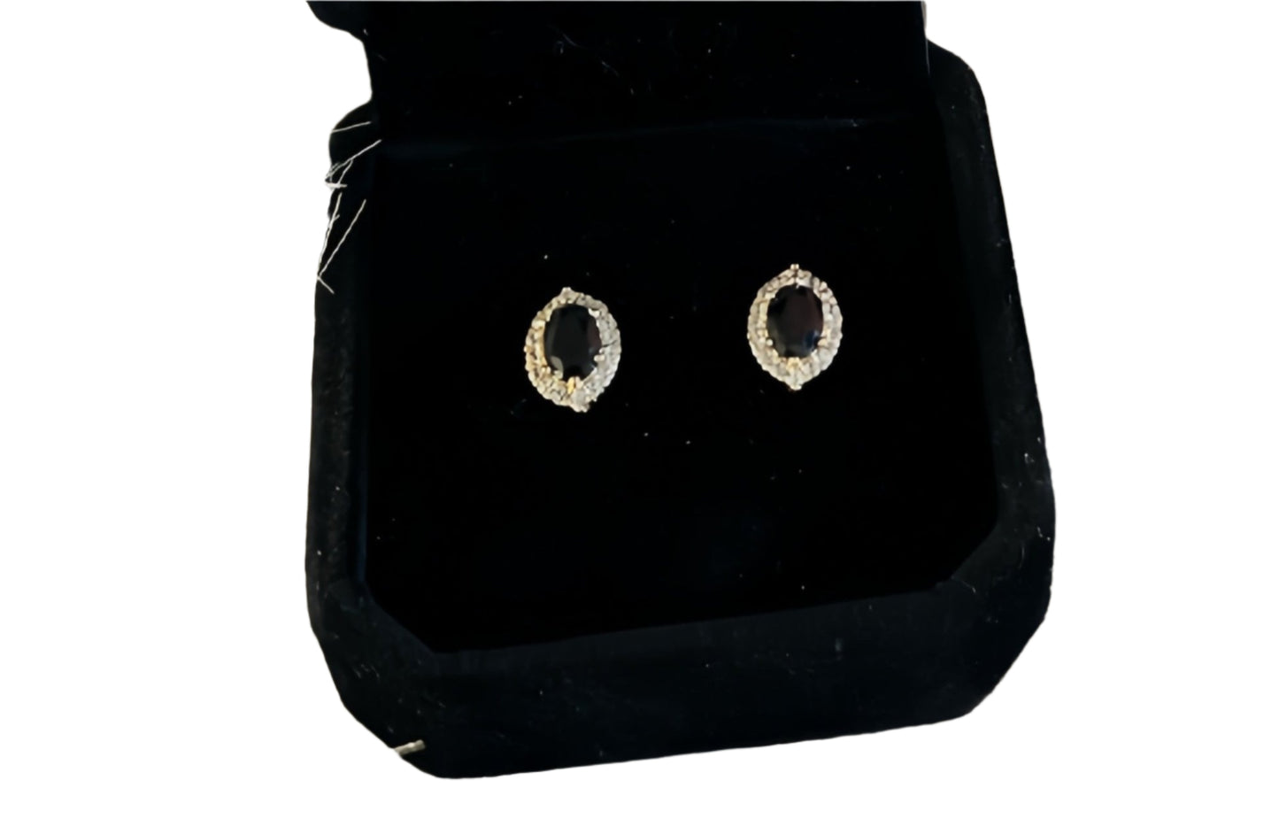BLACK ONYX STERLING SILVER STUDS