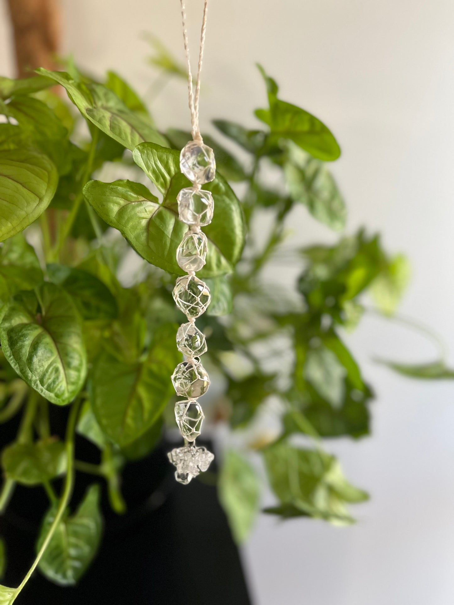 CLEAR QUARTZ CRYSTAL HANGING