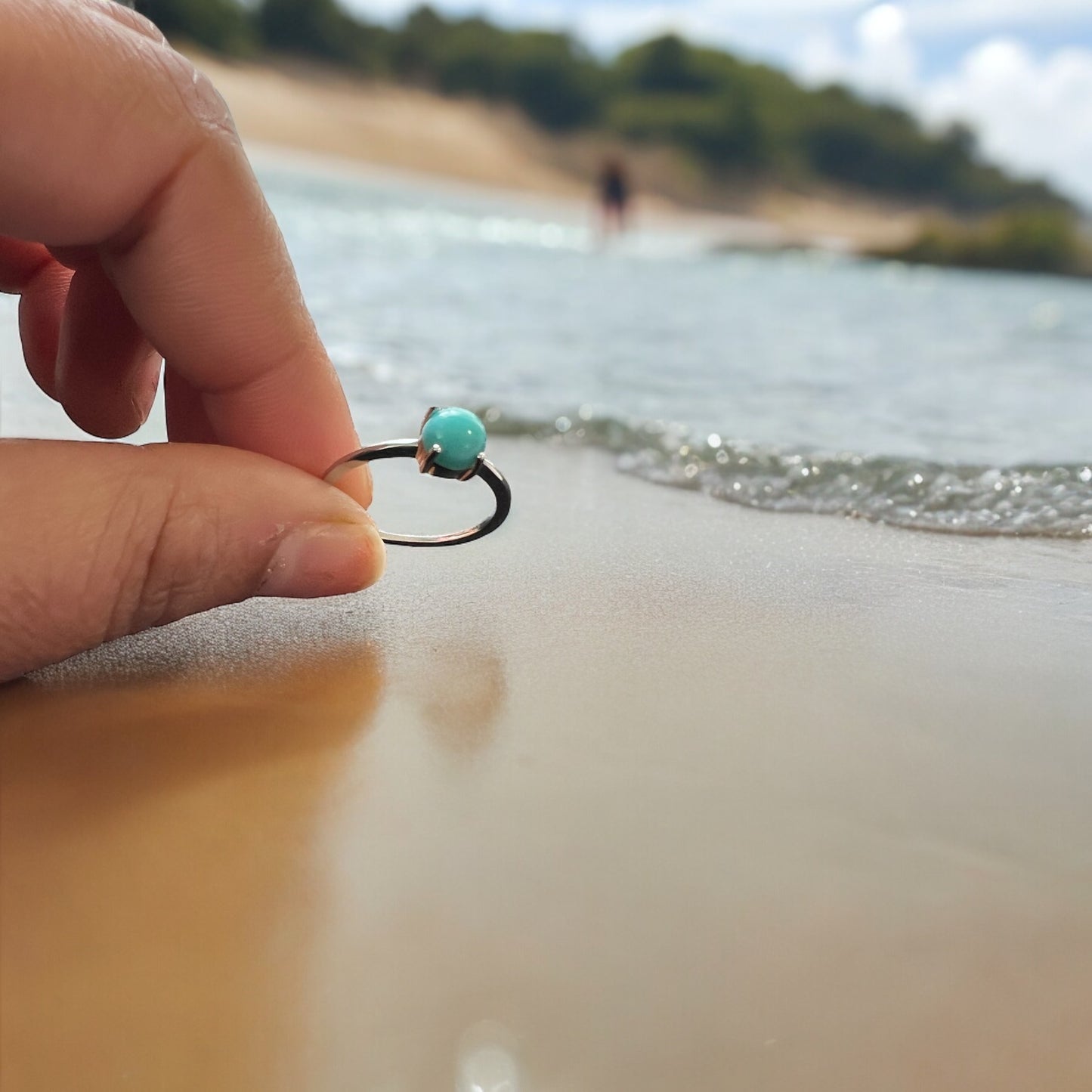 STERLING SILVER TURQUOISE RING