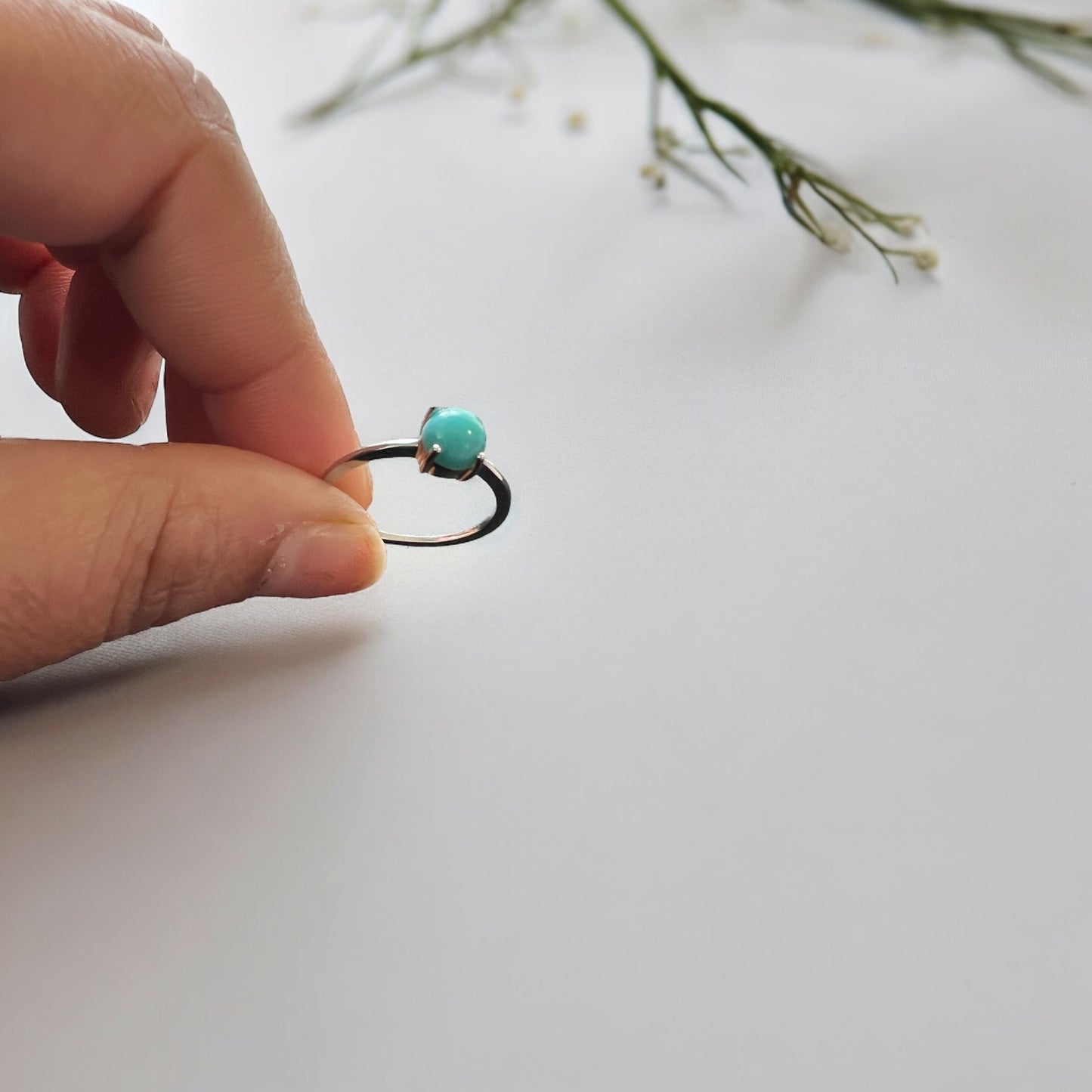 STERLING SILVER TURQUOISE RING