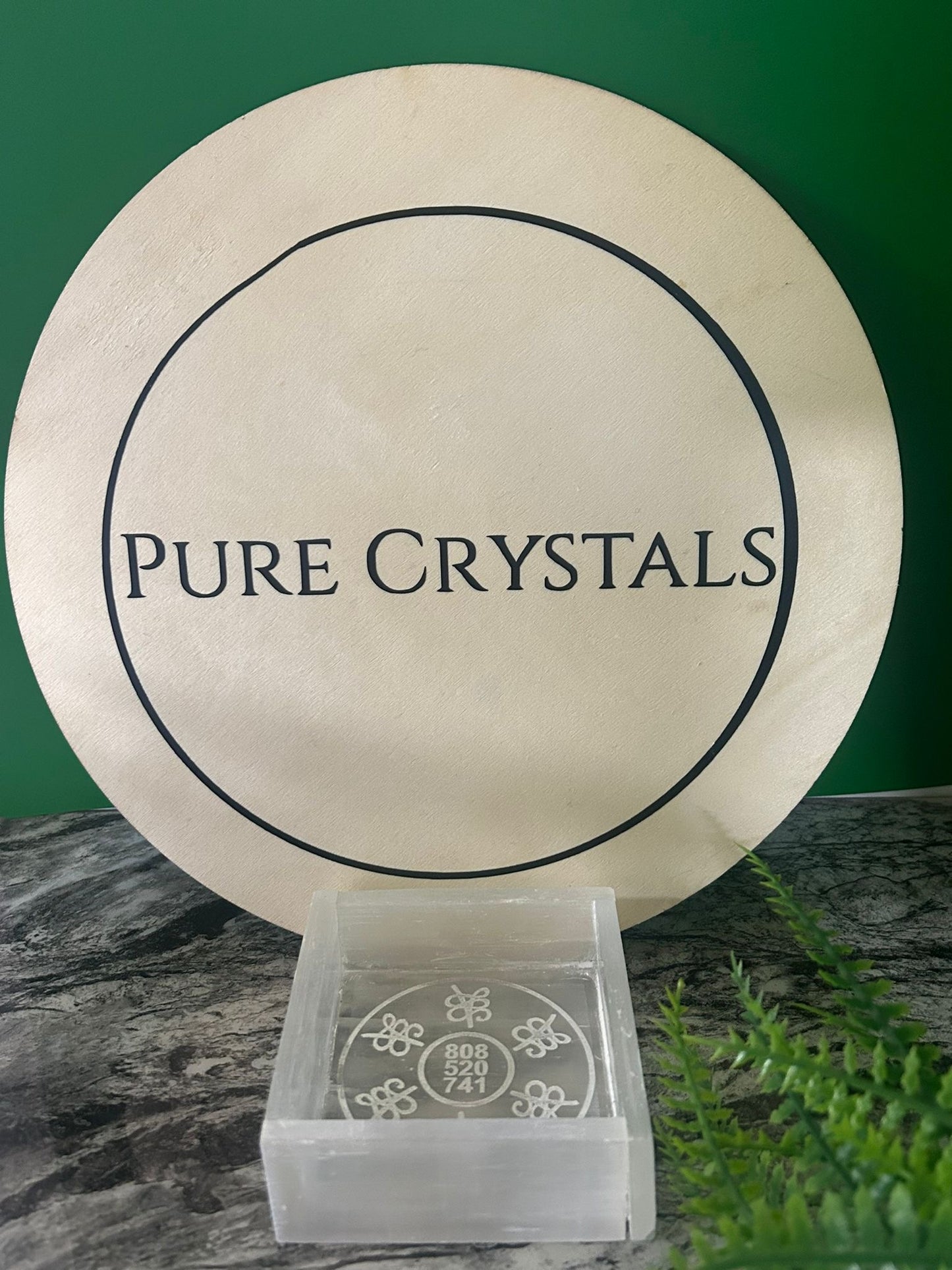SELENITE BOWL WITH ZIBU SYMBOL