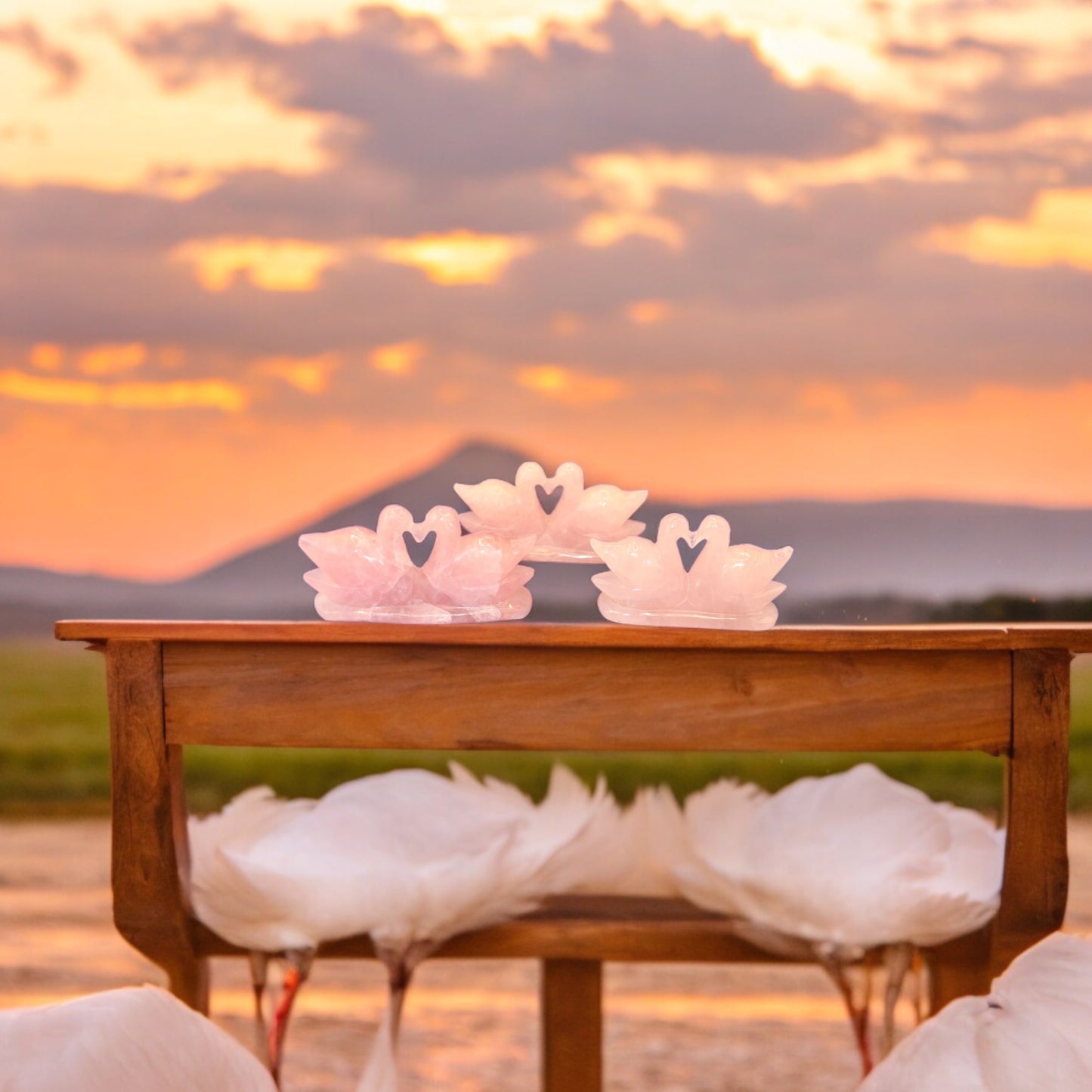 ROSE QUARTZ DUCKS:  A SYMBOLIC HARMONY