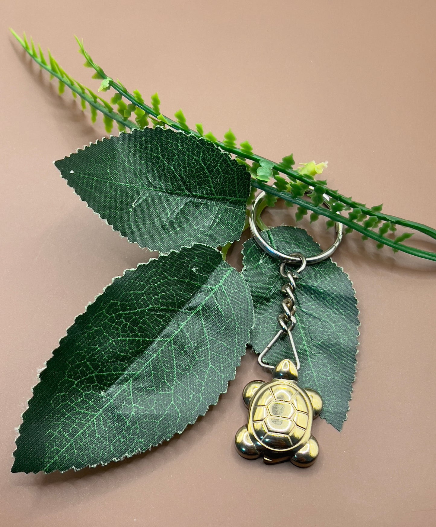 PYRITE TURTLE KEYCHAIN