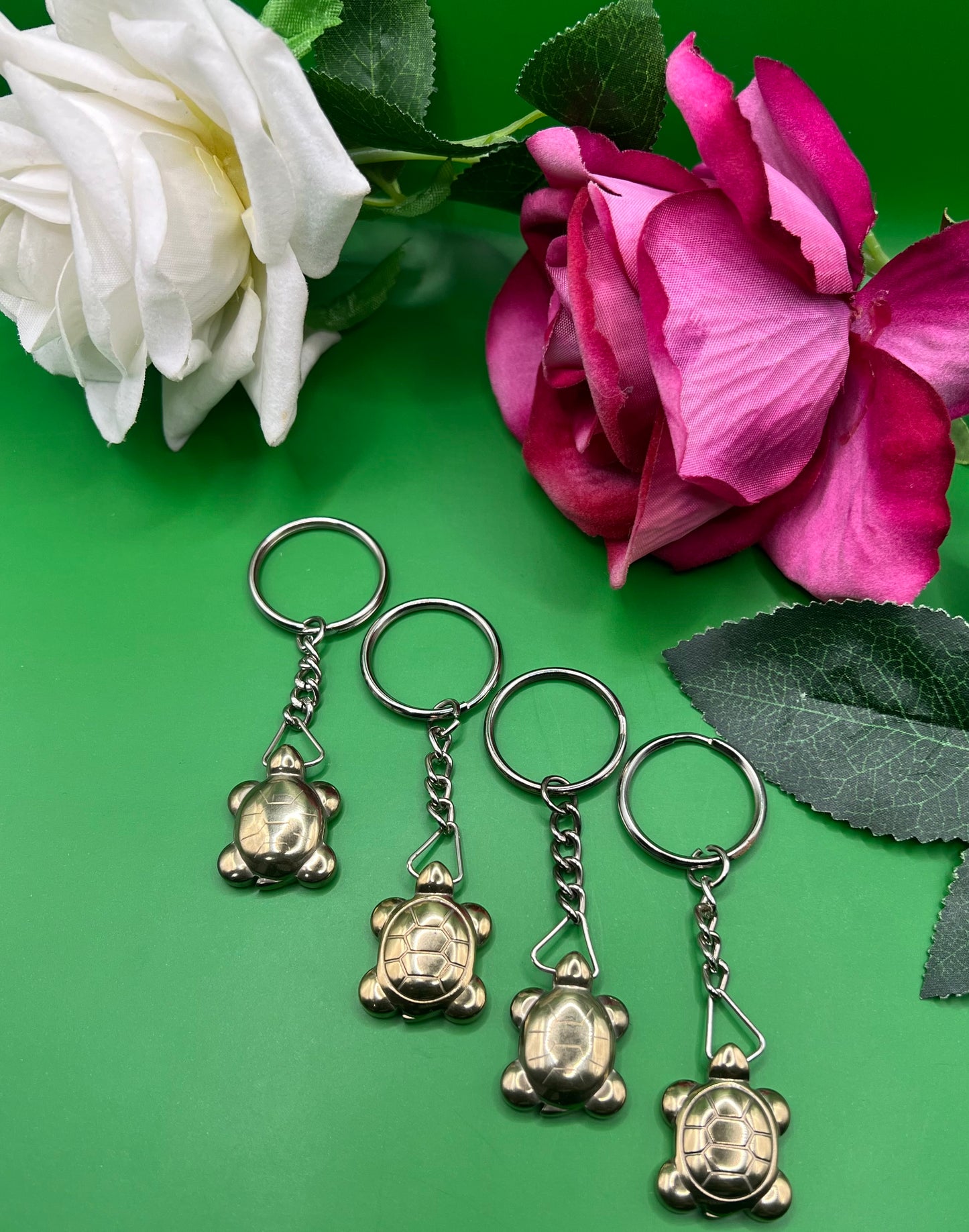 PYRITE TURTLE KEYCHAIN