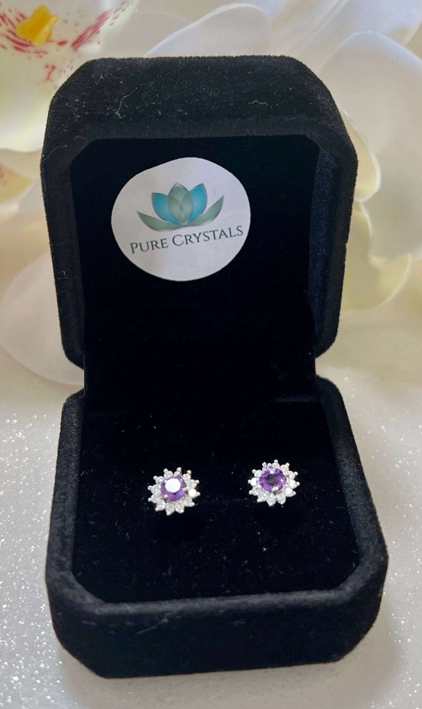 AMETHYST STERLING SILVER STUDS