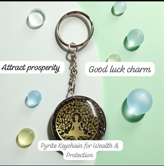 PYRITE: TREE OF LIFE KEYCHAIN