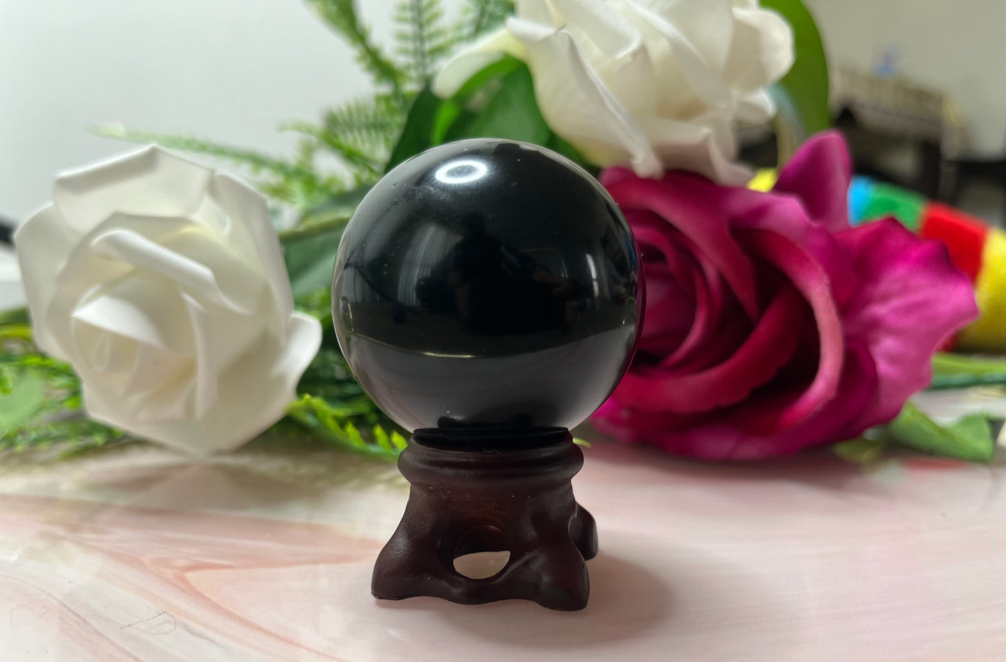 BLACK OBSIDIAN SPHERE