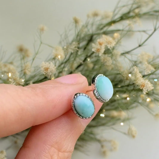 LARIMAR STERLING SILVER STUDS