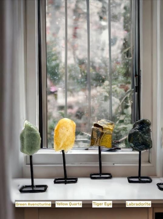 RAW CRSYTALS ON STAND